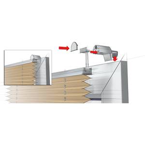 Vouwgordijn Easyfix crèmekleurig - 90x130cm