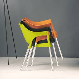 Chaise empilable Pole Plastique / Métal - Vert / Aluminium