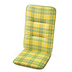 Coussin de chaise Evelyn Vert / Jaune Coussin de chaise Evelyn - Carreaux - Vert / Jaune - Chaise à haut dossier - 175 x 50 cm