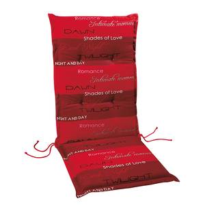 Stoelkussen Lorelai rood - relax/hoge leuning - 175x50cm