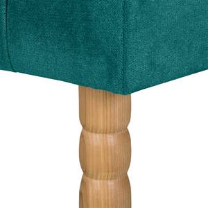 Bankje Banquette fluweel - Turquoise