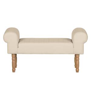 Banc capitonné Lotta II Tissu - Tissu Fala : Crème - Beige - Frêne