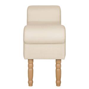 Banc capitonné Lotta II Tissu - Tissu Fala : Crème - Beige - Frêne