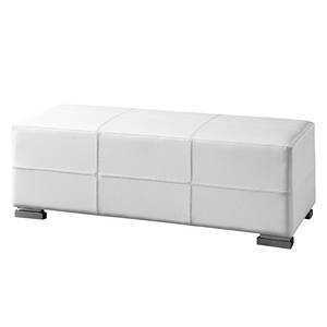 Banc capitonné Paso Cuir synthétique - Blanc