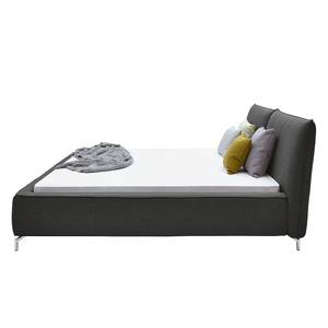 Gestoffeerd bed Alamo geweven stof - Antraciet - 180 x 200cm