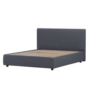 Gestoffeerd bed Alessio (incl. opbergruimte- - Stof Valona: Grijs - 180 x 200cm - 1 opbergruimte