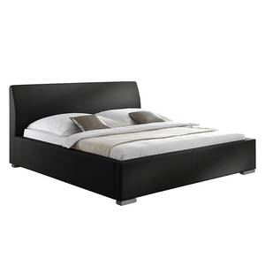 Gestoffeerd bed Alto Comfort zwart kunstleer/wit - Zwart - 180 x 200cm