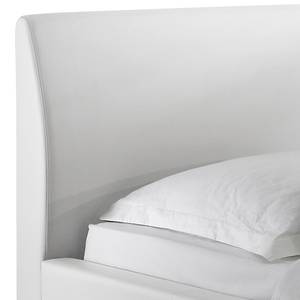 Gestoffeerd bed Alto Comfort zwart kunstleer/wit - Wit - 200 x 200cm