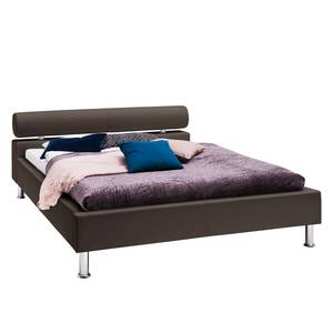 Gestoffeerd bed Anello kunstleer - Bruin - 100 x 200cm