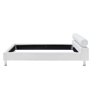 Letto imbottito Anello Similpelle - Bianco - 100 x 200cm