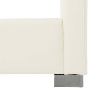 Lit rembourré Aralia I Imitation cuir - Cuir synthétique Dag : Blanc - 140 x 200cm - 1 tiroir de lit - Cylindre