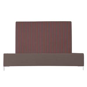 Lit rembourré Aralia II Tissu - Tissu Naya : Marron - 160 x 200cm - 1 tiroir de lit - Forme en T