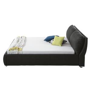 Gestoffeerd bed Bayfield geweven stof - Antraciet - 180 x 200cm