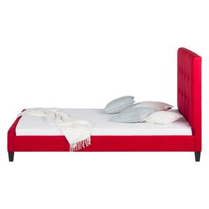 Gestoffeerd bed Bornstedt geweven stof - Rood - 140 x 200cm