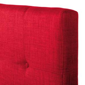 Gestoffeerd bed Bornstedt geweven stof - Rood - 180 x 200cm