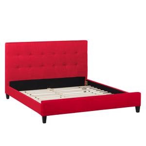 Gestoffeerd bed Bornstedt geweven stof - Rood - 180 x 200cm