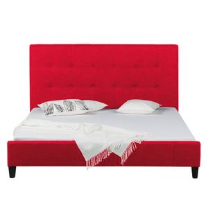 Gestoffeerd bed Bornstedt geweven stof - Rood - 180 x 200cm