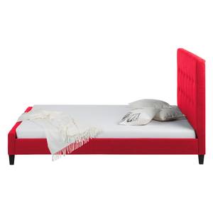 Gestoffeerd bed Bornstedt geweven stof - Rood - 180 x 200cm