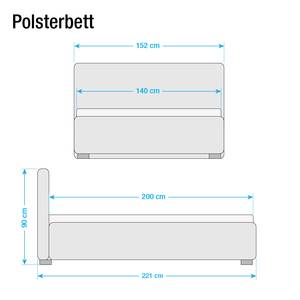 Polsterbett Buford (Inkl. Soundsystem) Kunstleder - Weiß - 140 x 200cm
