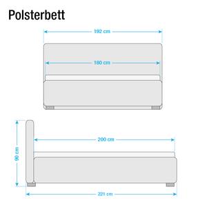 Polsterbett Buford (Inkl. Soundsystem) Kunstleder - Weiß - 180 x 200cm