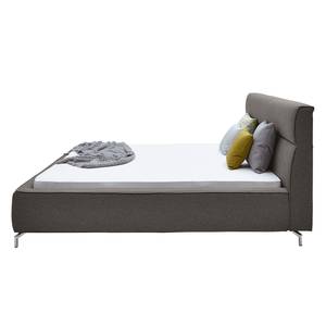 Gestoffeerd bed Caliento geweven stof - Steengrijs - 160 x 200cm