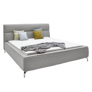 Gestoffeerd bed Caliento geweven stof - Rookgrijs - 160 x 200cm