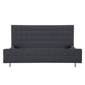 Gestoffeerd bed Chelsea Stof Valona: Grijs - 140 x 200cm