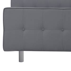 Gestoffeerd bed Chelsea Stof Valona: Zilverkleurig - 140 x 200cm