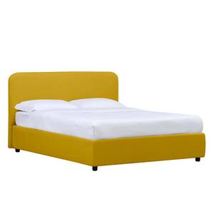 Gestoffeerd bed Chiara Stof Valona: Mosterdgeel - 160 x 200cm - Geen opbergruimte