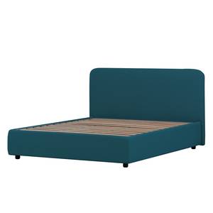 Gestoffeerd bed Chiara Stof Valona: Petrolblauw - 180 x 200cm - 1 opbergruimte