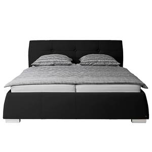 Letto imbottito Classic Button Similpelle - Similpelle NTLO: 6 oil - 140 x 200cm - Senza materasso