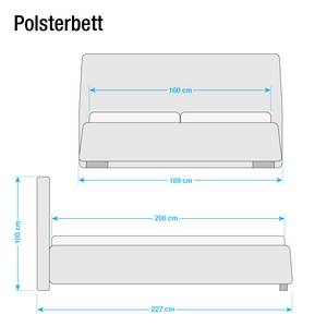 Polsterbett Classic Button Kunstleder - Kunstleder NTLO: 6 oil - 160 x 200cm - H2