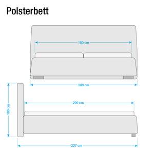 Polsterbett Classic Button Kunstleder - Kunstleder NTLO: 6 oil - 180 x 200cm - H3