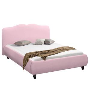 Gestoffeerd bed Colmonell geweven stof Roze