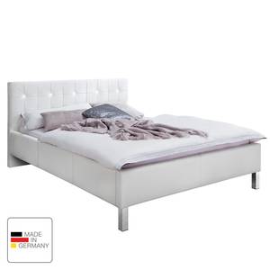 Gestoffeerd bed Cristallo kunstleer - Wit - 160 x 200cm