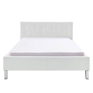 Gestoffeerd bed Cristallo kunstleer - Wit - 160 x 200cm