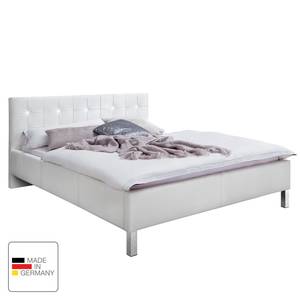 Gestoffeerd bed Cristallo kunstleer - Wit - 180 x 200cm