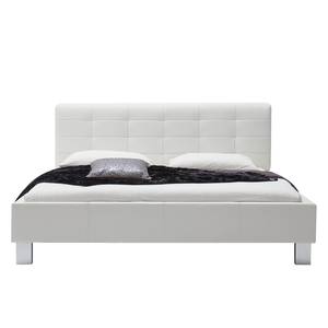 Gestoffeerd bed Detroit kunstleer - Wit - 160 x 200cm