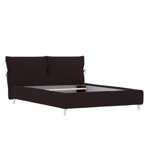 Gestoffeerd bed Fanna Stof Linea: Bruin - 140 x 200cm - Roestvrij staal