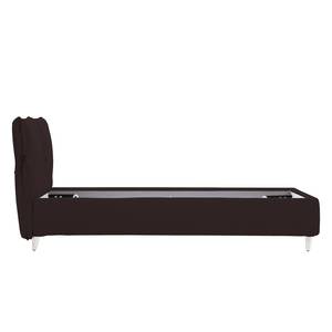 Gestoffeerd bed Fanna Stof Linea: Bruin - 140 x 200cm - Roestvrij staal