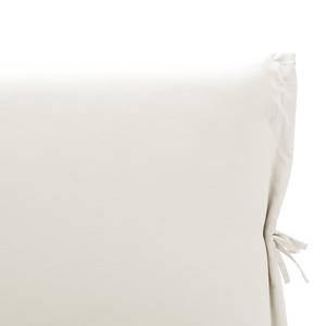 Polsterbett Fanna Stoff Linea: Creme - 160 x 200cm - Edelstahl