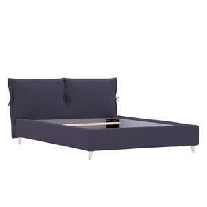 Lit rembourré Fanna Tissu Linea : Violet - 160 x 200cm - Acier inoxydable