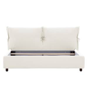 Polsterbett Fanna Stoff Linea: Creme - 90 x 200cm - Wenge