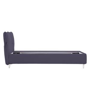 Lit rembourré Fanna Tissu Linea : Violet - 90 x 200cm - Acier inoxydable