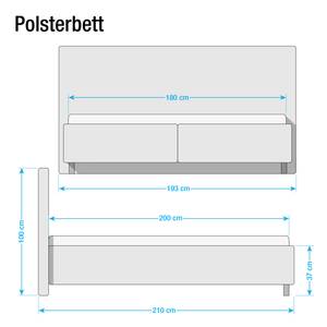 Polsterbett Gladaberg Kunstleder Weiß - 160 x 200cm