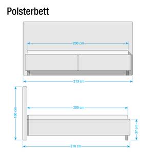 Polsterbett Gladaberg Kunstleder Kunstleder - Taupe - 200 x 200cm