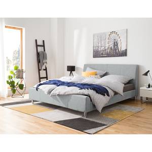 Gestoffeerd bed Goldfield geweven stof - Lichtgrijs - 180 x 200cm