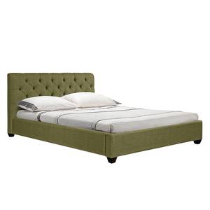 Gestoffeerd bed Grand geweven stof - Stof Frea: Groen - 140 x 200cm