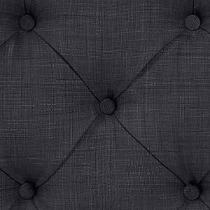 Gestoffeerd bed Grand geweven stof - Stof Frea: Antraciet - 160 x 200cm