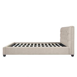 Gestoffeerd bed Grand geweven stof - Stof Frea: Lichtbeige - 160 x 200cm